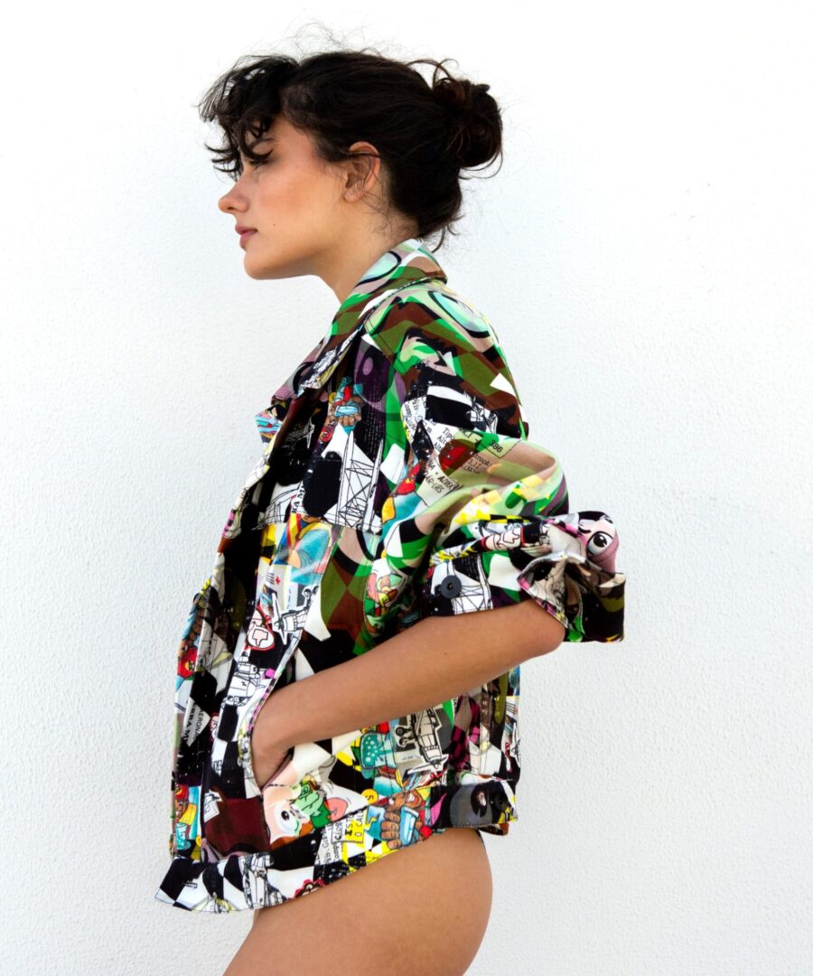 DNXG-BMB02 Pop Bomber Jacket Oversized Gorila #02