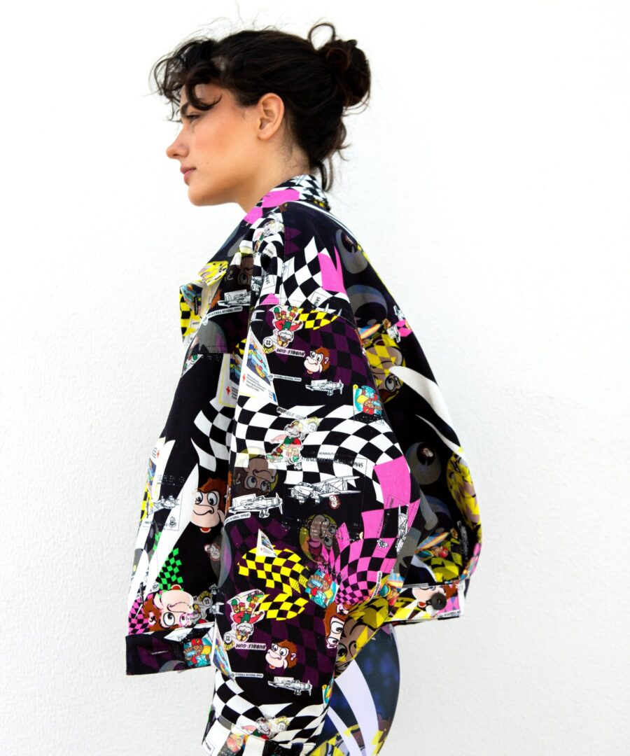 DNXG-BMB01 Pop Bomber Jacket Oversized Gorila #01