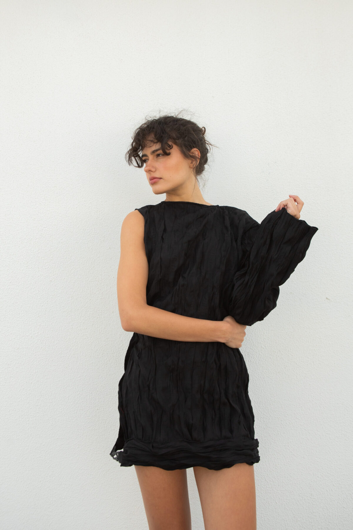 DNDRS2025-VD01 Asymmetric Pleated Dress - Image 4