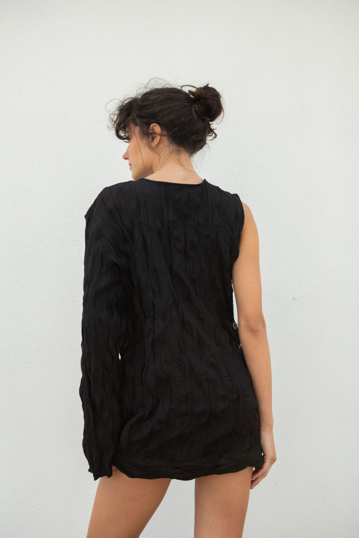 DNDRS2025-VD01 Asymmetric Pleated Dress - Image 2
