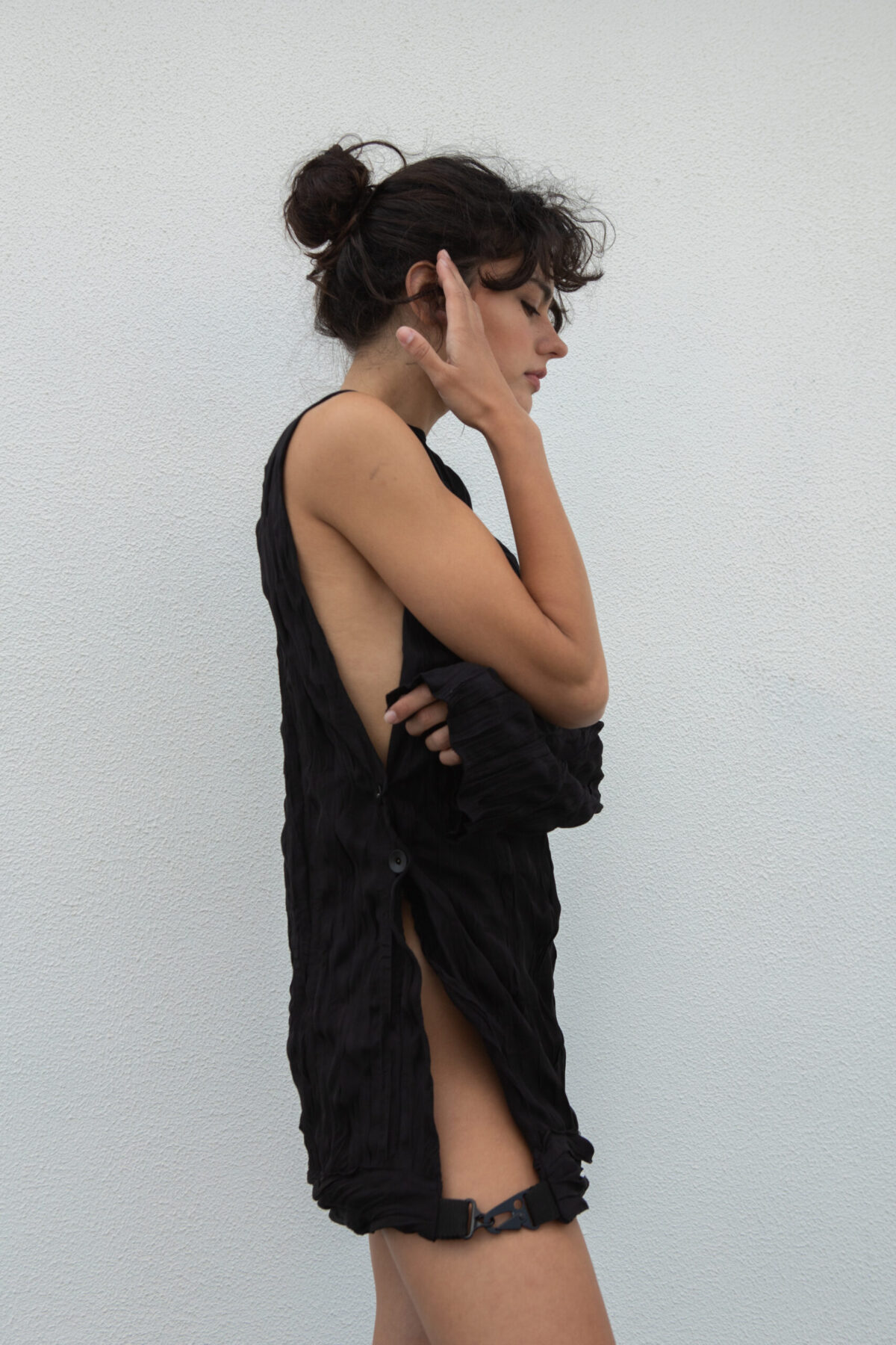 DNDRS2025-VD01 Asymmetric Pleated Dress - Image 5