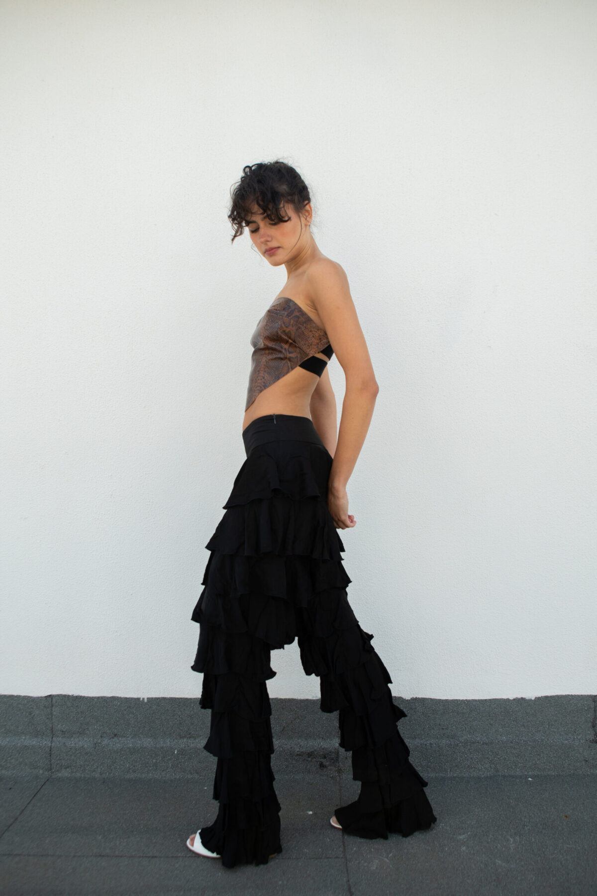 DNPNT2025-CT01 Ruffled Trousers