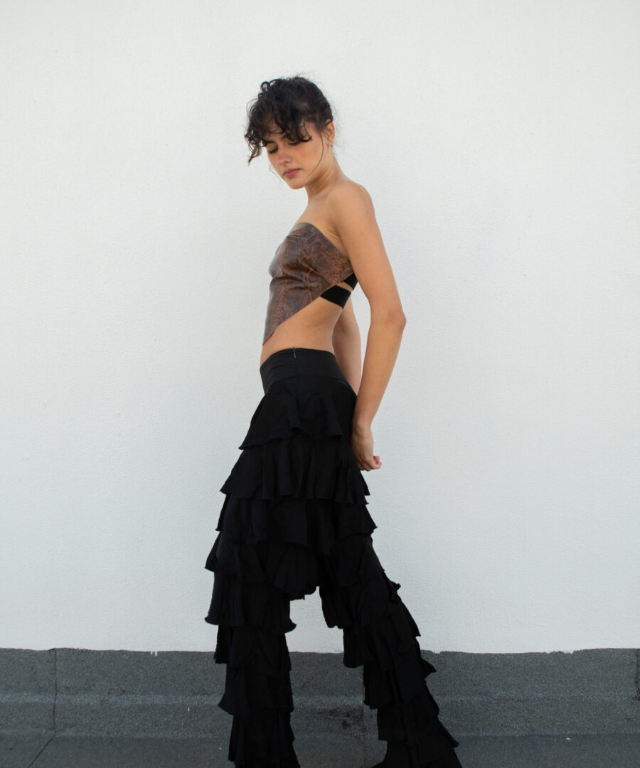 DNPNT2025-CT01 Ruffled Trousers